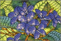 Stained Glass Pattern Sweet Plumeria