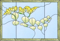 Stained Glass Pattern Wildflower-Money Wort