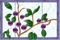 Stained Glass Pattern Wildflower-Sloe Bush