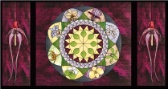 Stained Glass Pattern Orchid Kaleidoscope