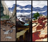 Stained Glass Pattern Alaskan Landscapes