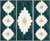 Stained Glass Pattern Daisies