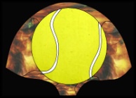 Stained Glass Pattern Fan Lamp-Tennis Ball