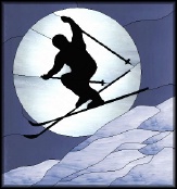 Stained Glass Pattern Moonlit Leap