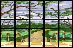 Stained Glass Pattern Long and Winding Road