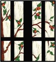 Stained Glass Pattern Floral Passage