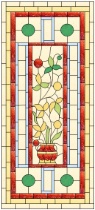 Stained Glass Pattern Flower Pot