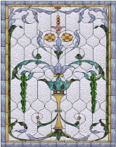 Stained Glass Pattern Edwardian Vase