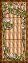 Stained Glass Pattern Nouveau Moonflower