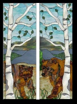 Stained Glass Pattern Bear Sidelites
