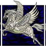 Stained Glass FireScreen-Pegasus