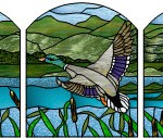 Stained Glass Firescreen - Mallard PE Studios