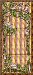 Jan 2014 Free Stained Glass Pattern  "nouveau-moonflower" Paned Expressions Studios