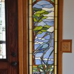 Stained Glass Panel Design © 2006 Paned Expressions Studios - Fabricated by Steve Fowler, Focal Pt Glassworks - "Blue Heron Sidelite"
