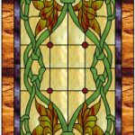 Victorian Cabinet Door Stained Glass Design © 2008 Paned Expressions Studios