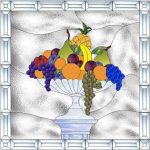 Stained Glass Pattern Fruit Bowl