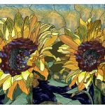 Sunflowers Stained Glass Pattern © 2012 Paned Expressions Studios